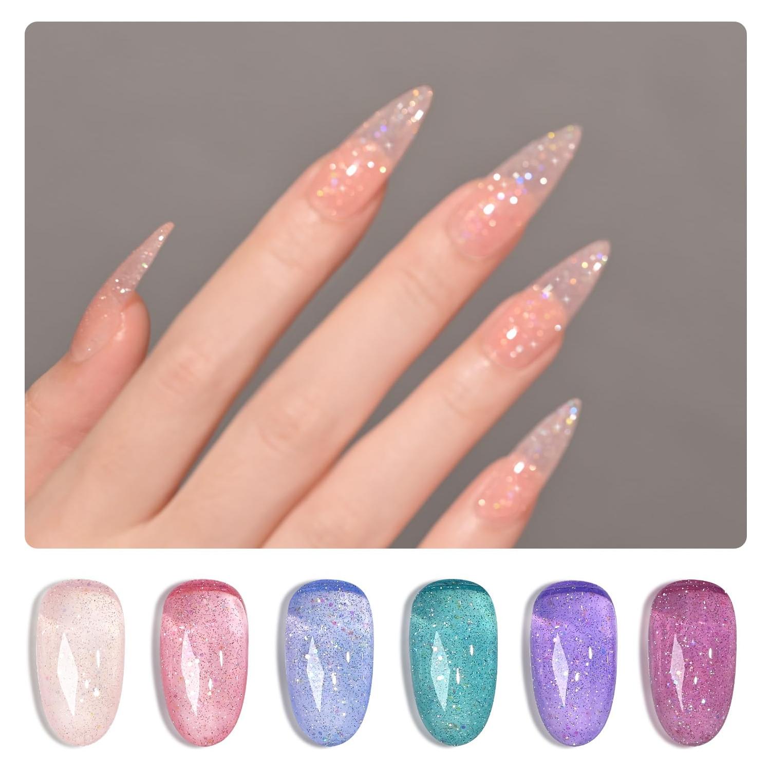 Set de Esmalte de Uñas GAOY 6 Colores Brillantes 7.3ml