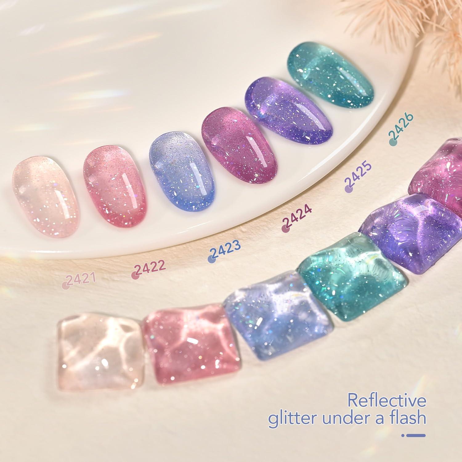 Set de Esmalte de Uñas GAOY 6 Colores Brillantes 7.3ml