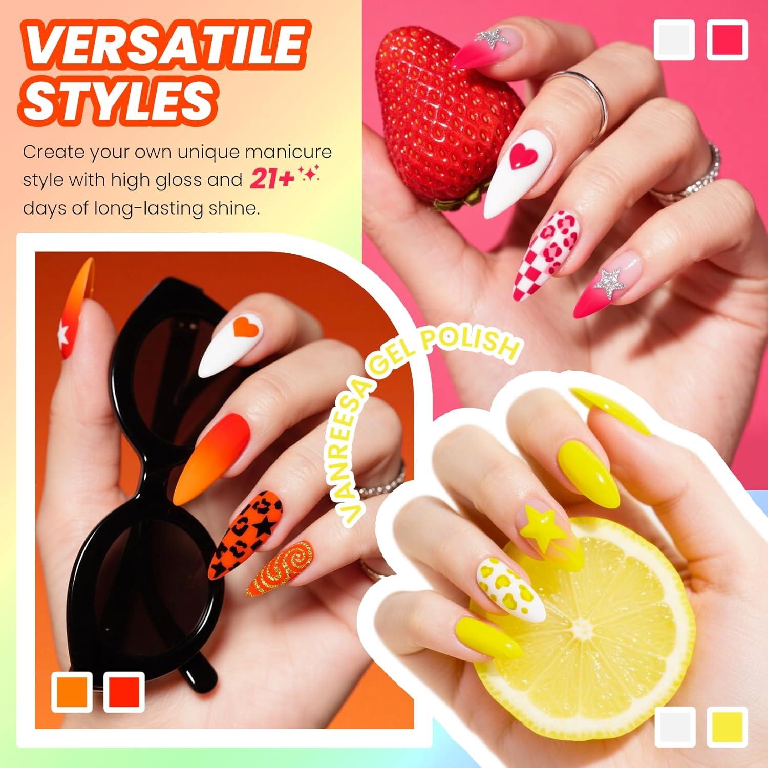 Set de Esmalte de Uñas en Gel VANREESA 24 Piezas 21 Colores