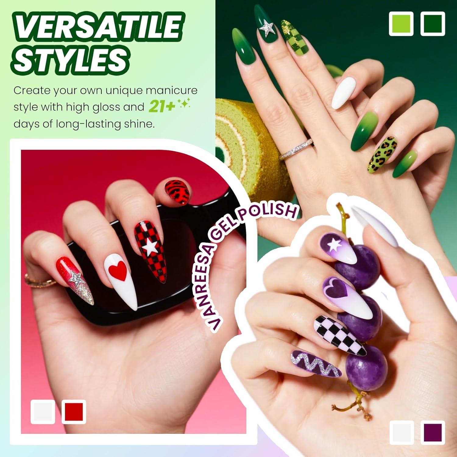 Set de Esmalte de Uñas en Gel VANREESA 24 Piezas 21 Colores