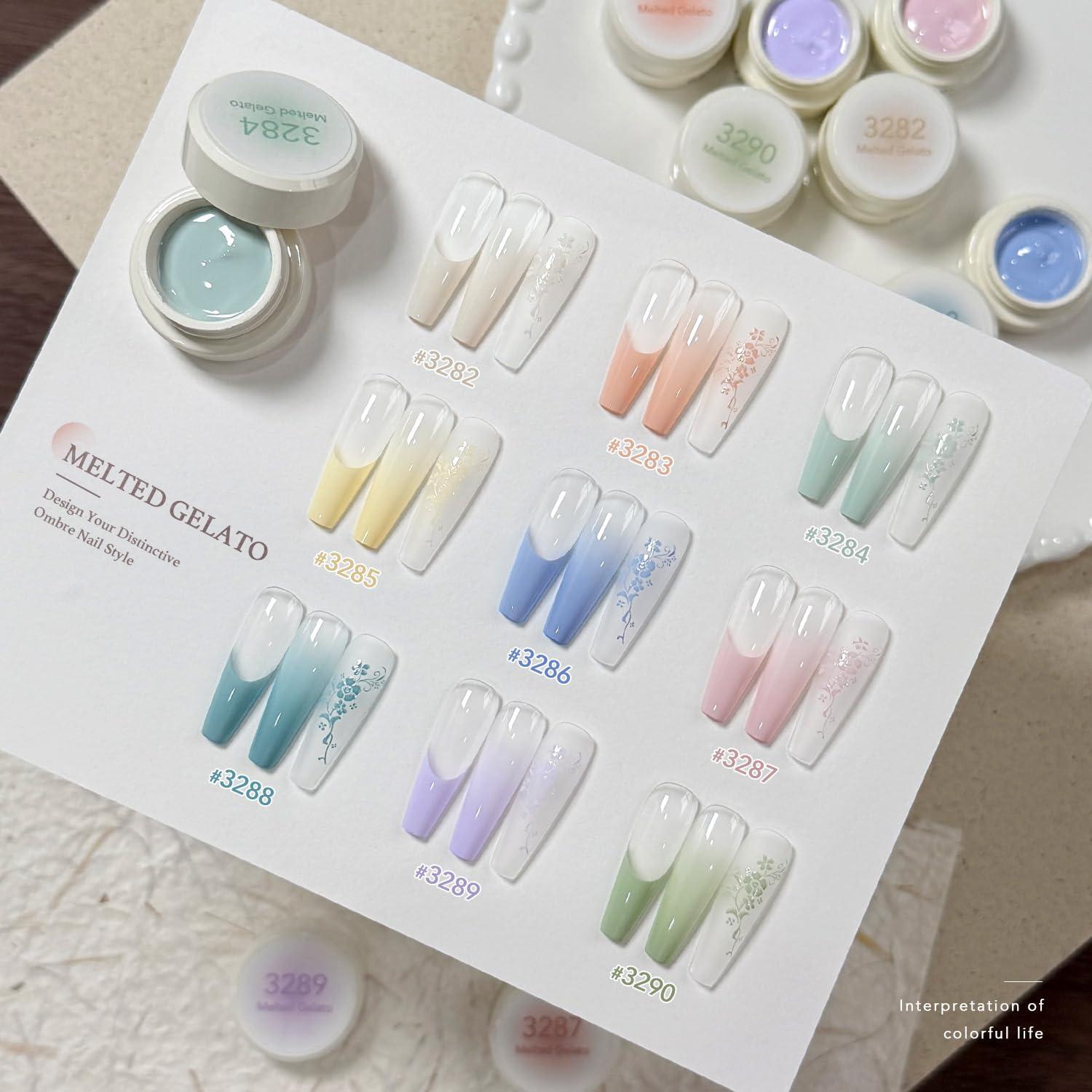 Kit de Esmalte de Uñas en Gel GAOY 9 Colores Ombre 2.5g