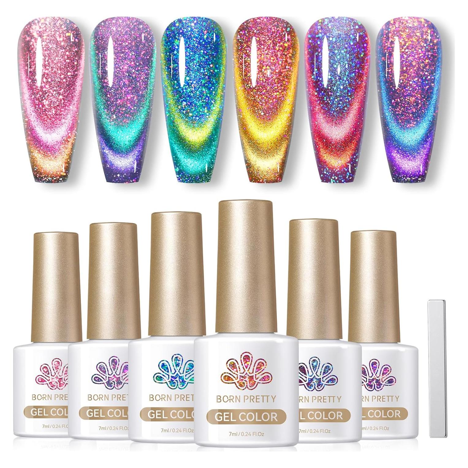 Set de Gel de Uñas Magnético 9D Camaleón Born Pretty 6PCS