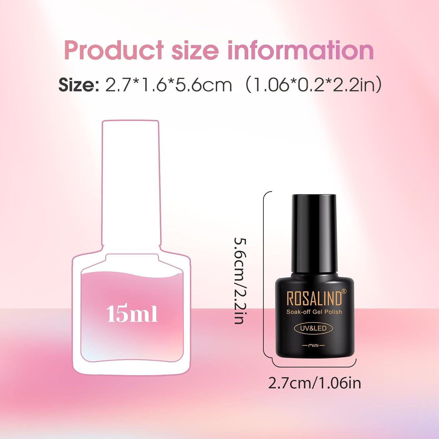 Set de 30 Esmaltes de Uñas en Gel ROSALIND Multicolor 5ml