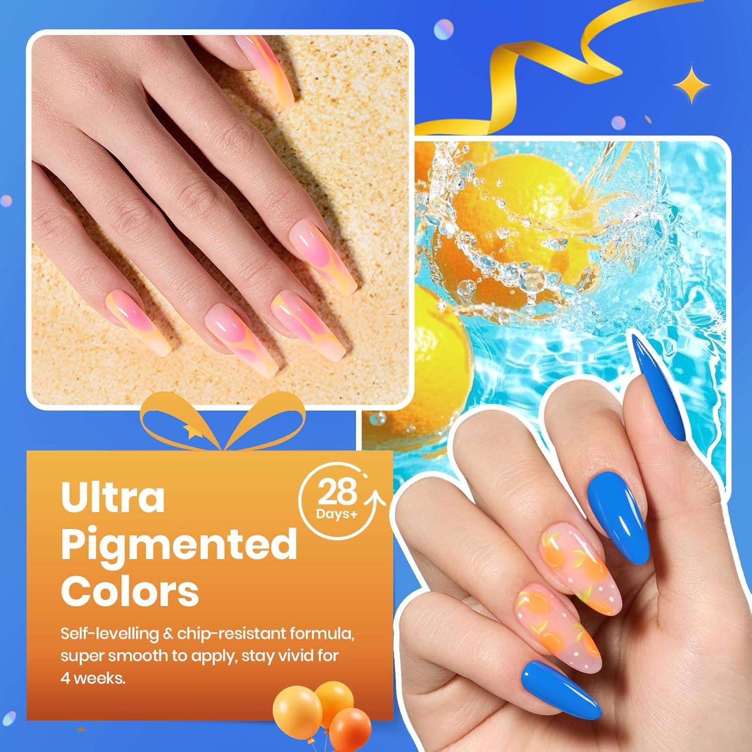 Kit de Esmalte de Uñas en Gel Beetles 63 Piezas 55 Colores