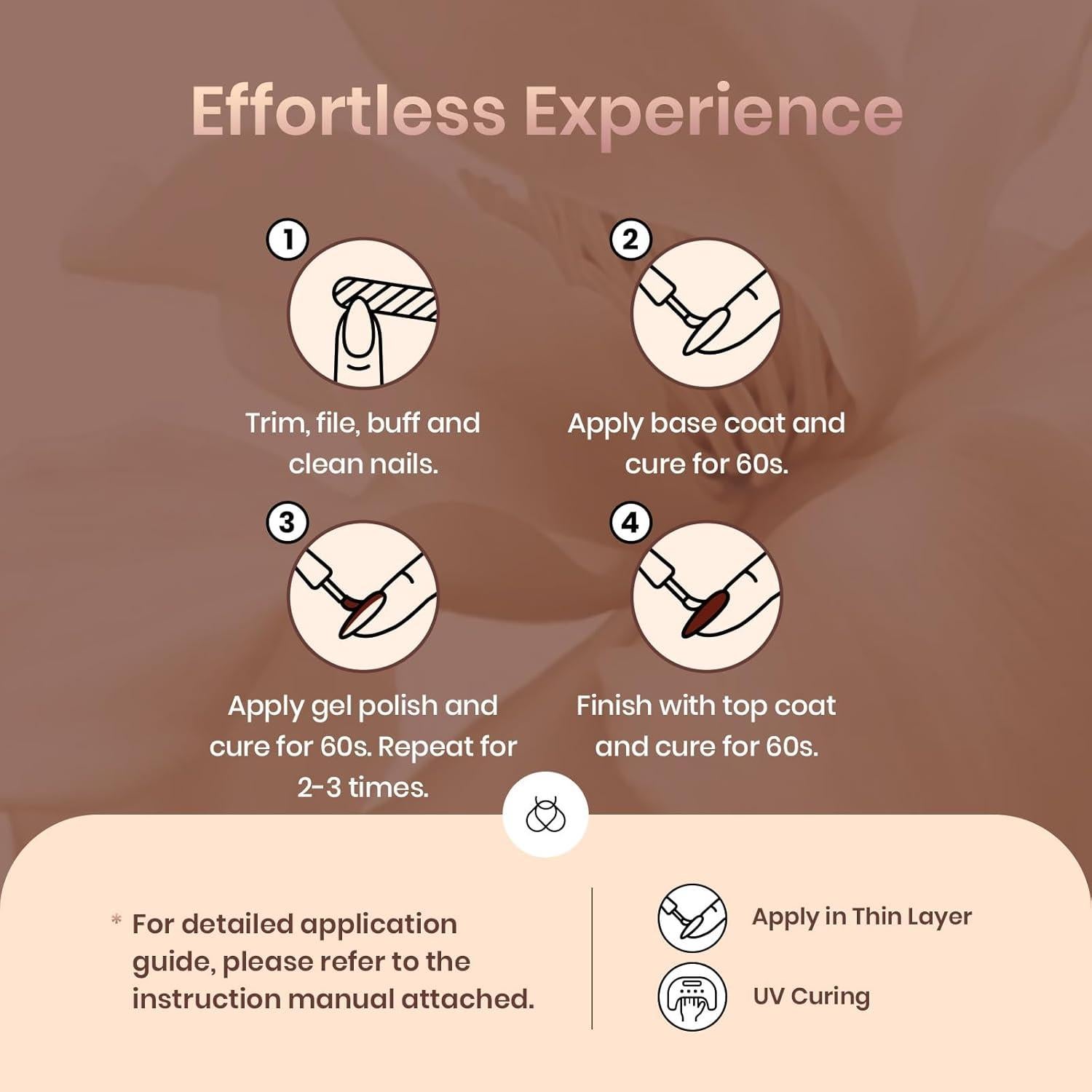 Set de Esmalte en Gel Beetles 6 Colores Nude 7.5ml