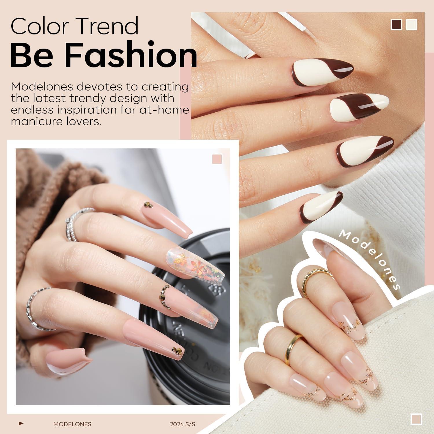 Set de Esmalte en Gel Nude Modelones - 6 Colores Neutros