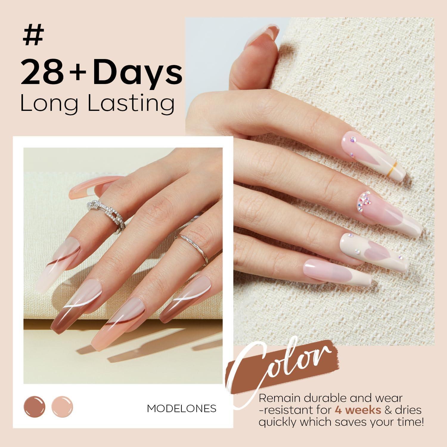 Set de Esmalte en Gel Nude Modelones - 6 Colores Neutros