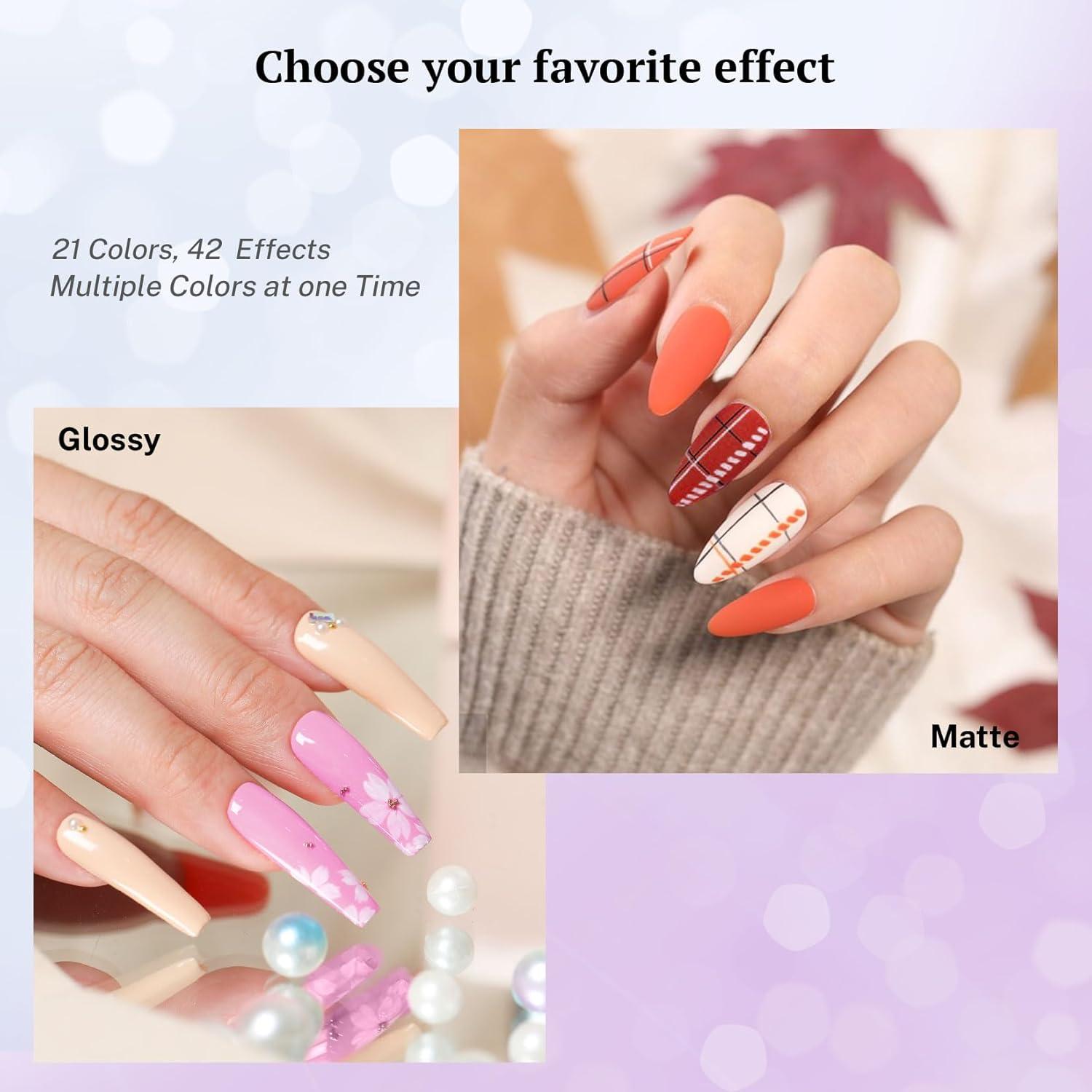Set de Esmalte de Uñas en Gel Phoenixy 24 Pcs 21 Colores