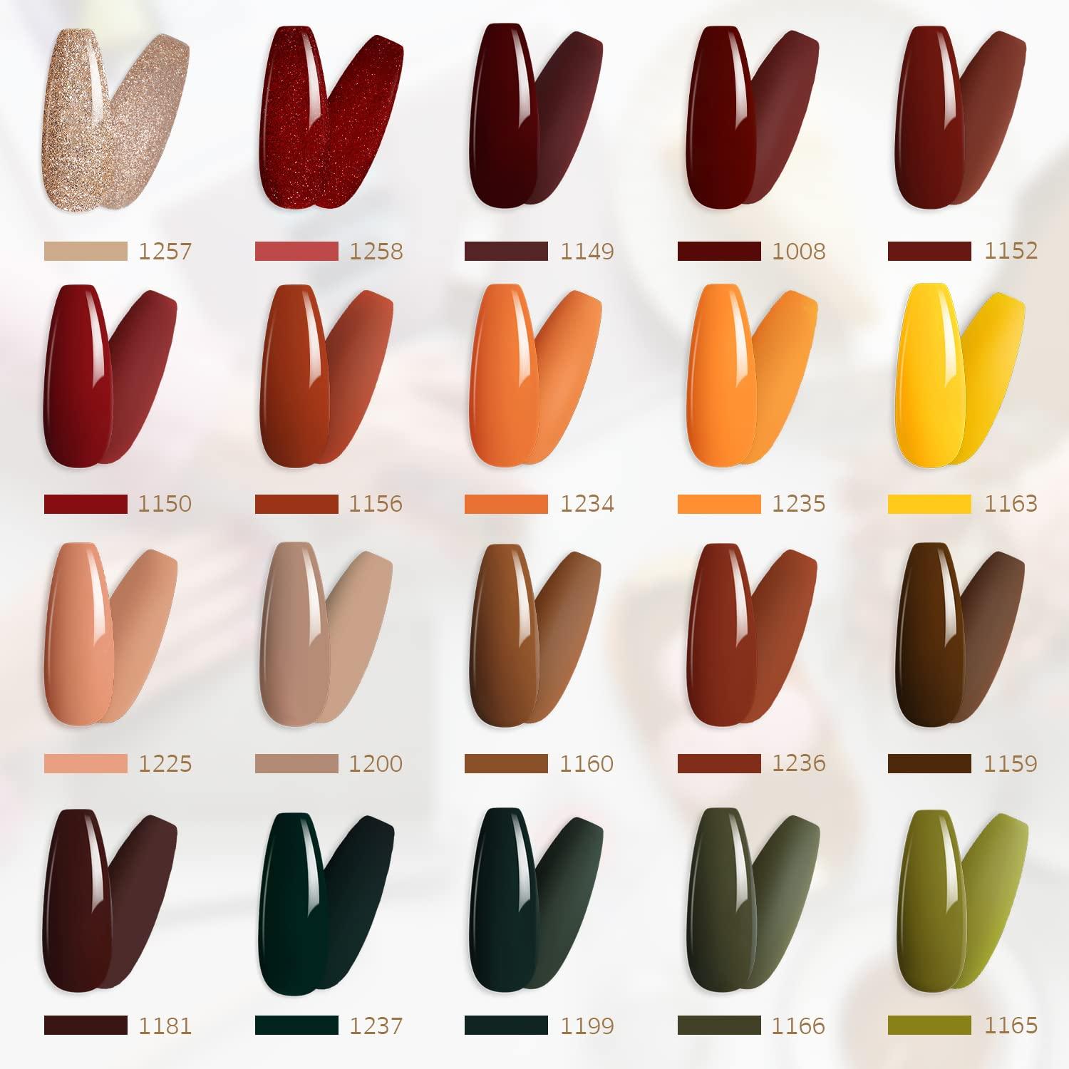 Set de Esmalte de Uñas en Gel GAOY 23 Pcs Otoño Brillante