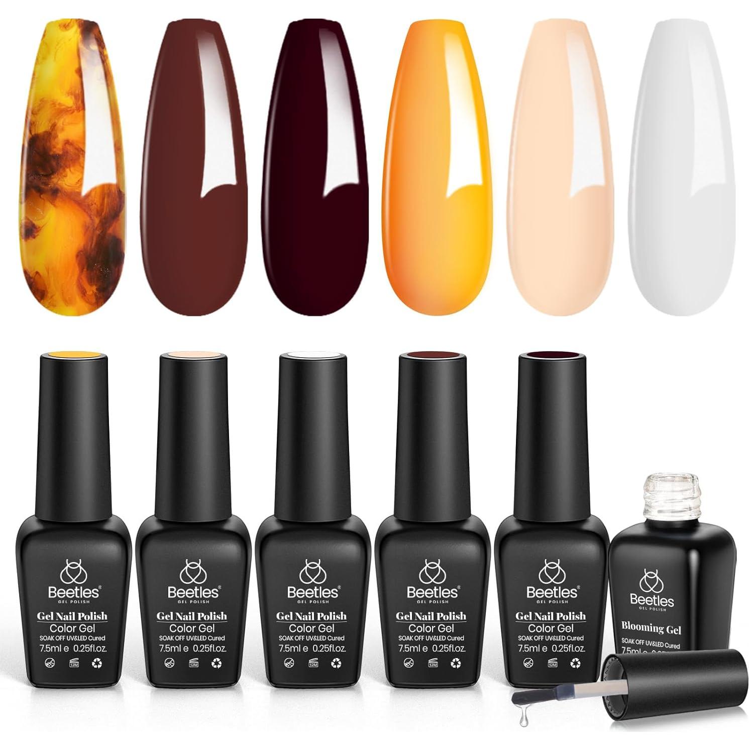 Esmalte de Gel Beetles Otoño 5 Colores Marrón y Blooming