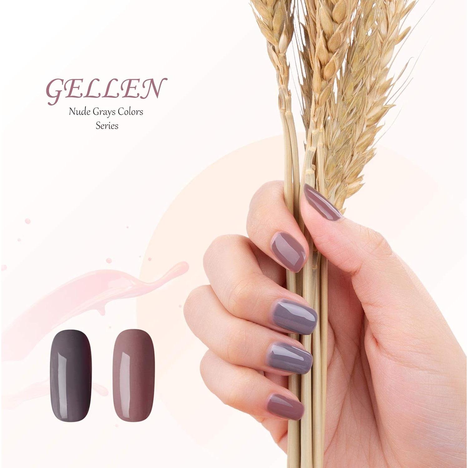 Set de Esmalte de Uñas Gel Gellen 6 Colores Nude UV