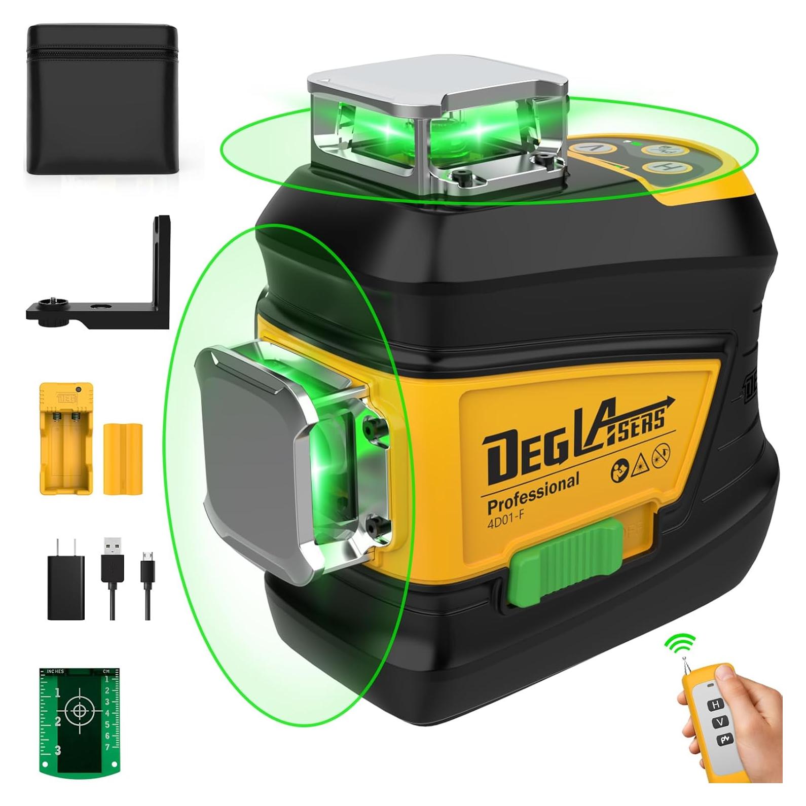 Nivel Láser 360° Autonivelante DegLasers F12U Verde