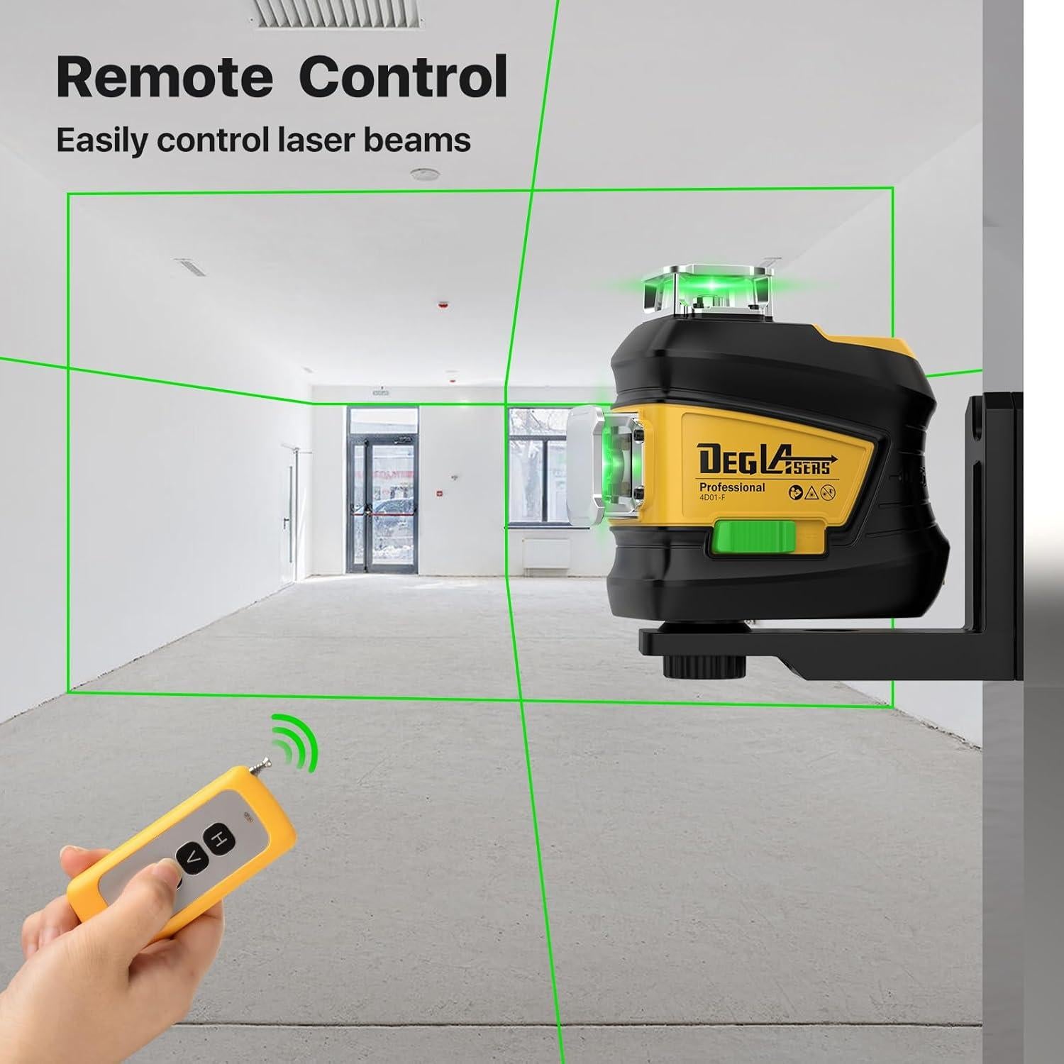 Nivel Láser 360° Autonivelante DegLasers F12U Verde