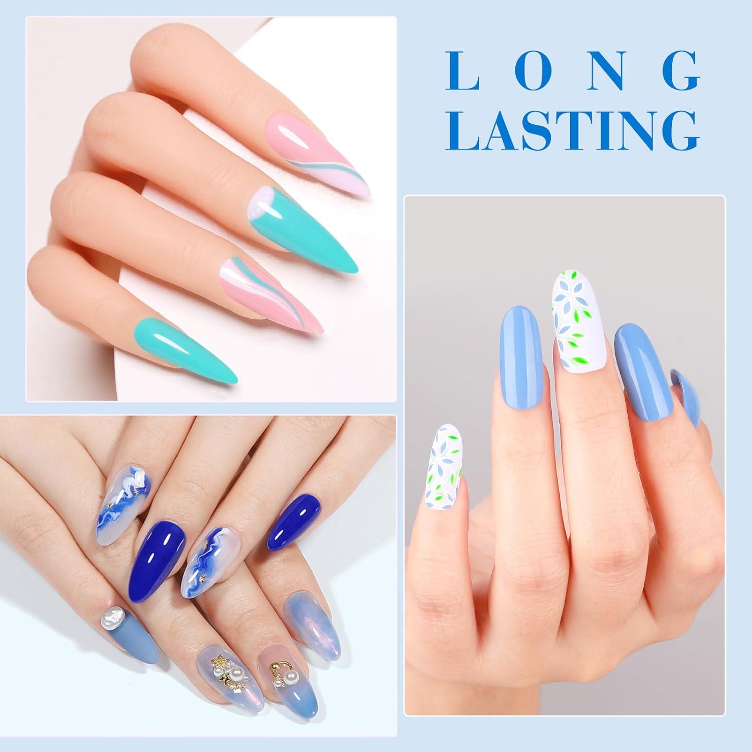 Set de Esmalte de Uñas en Gel CANNI 6 Colores 9ml Azul