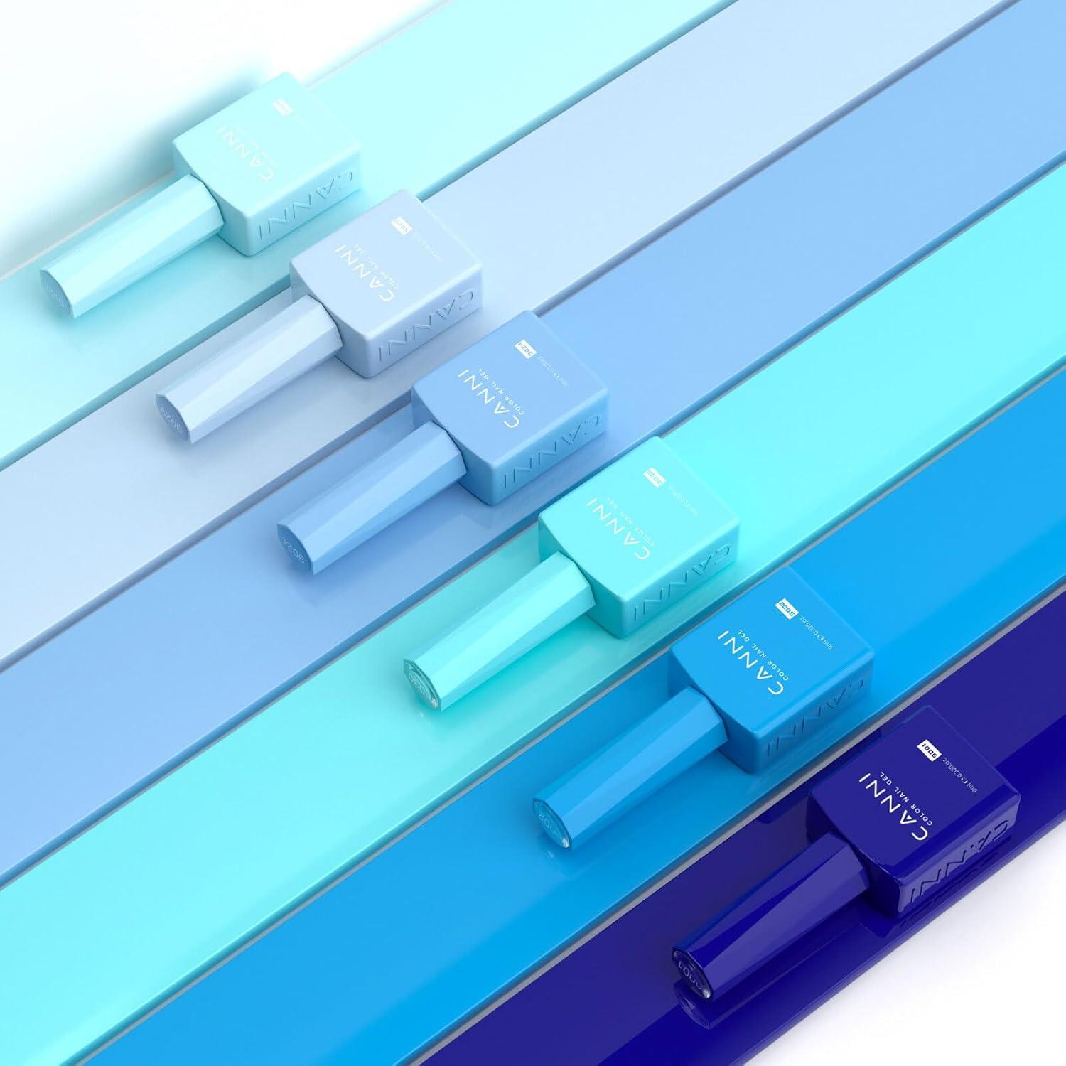 Set de Esmalte de Uñas en Gel CANNI 6 Colores 9ml Azul