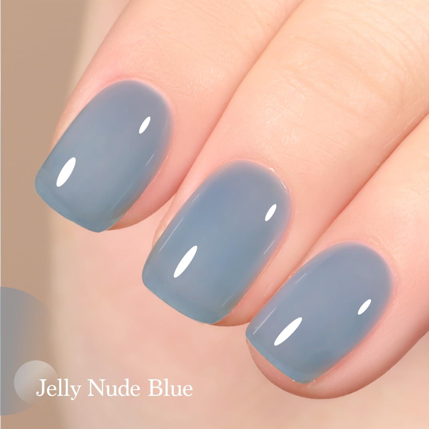Gel de Uñas Translucido GAOY 16ml Azul Hazy Curado UV