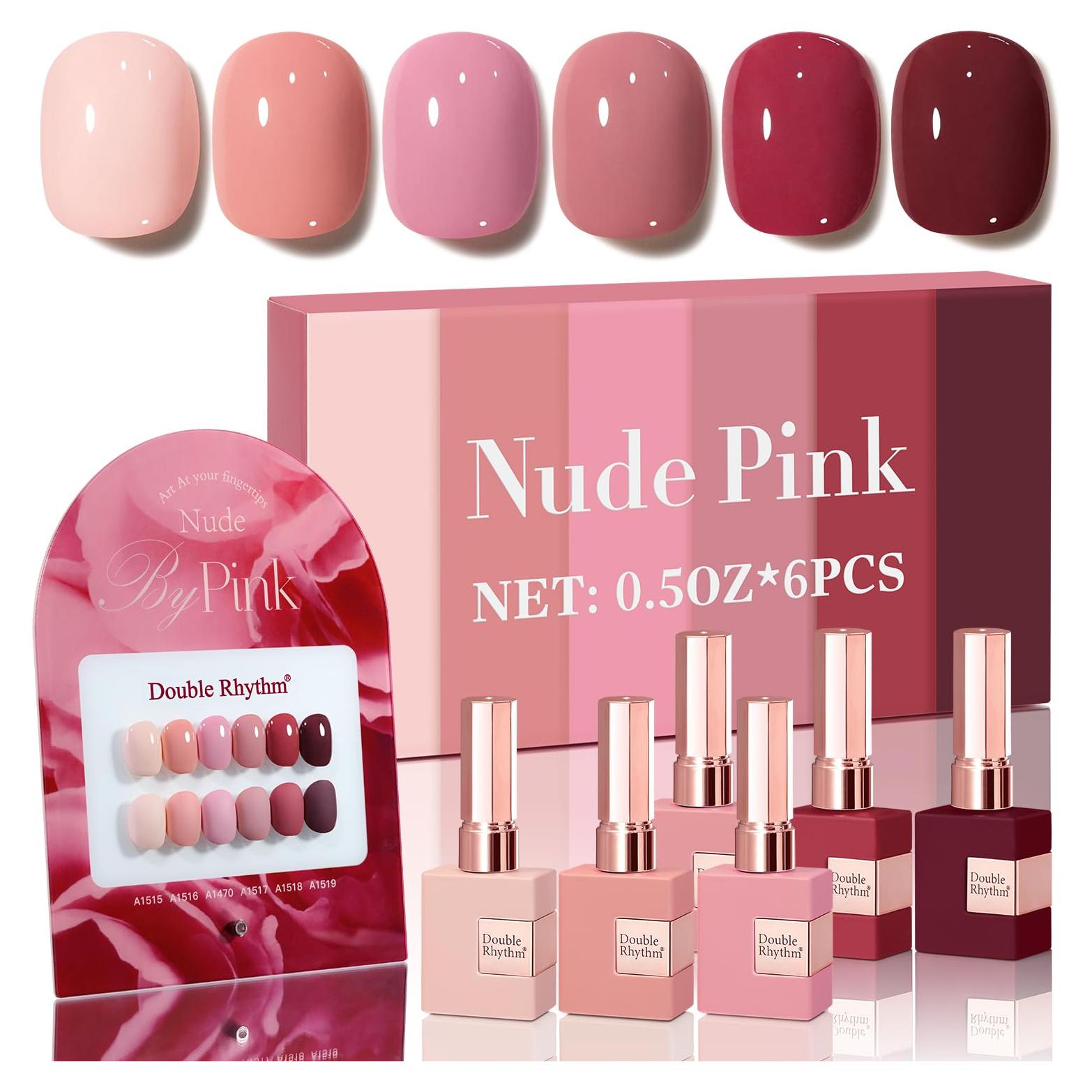 Kit de Esmalte en Gel 6 Piezas 15ml Double Rhythm - Colores Variados