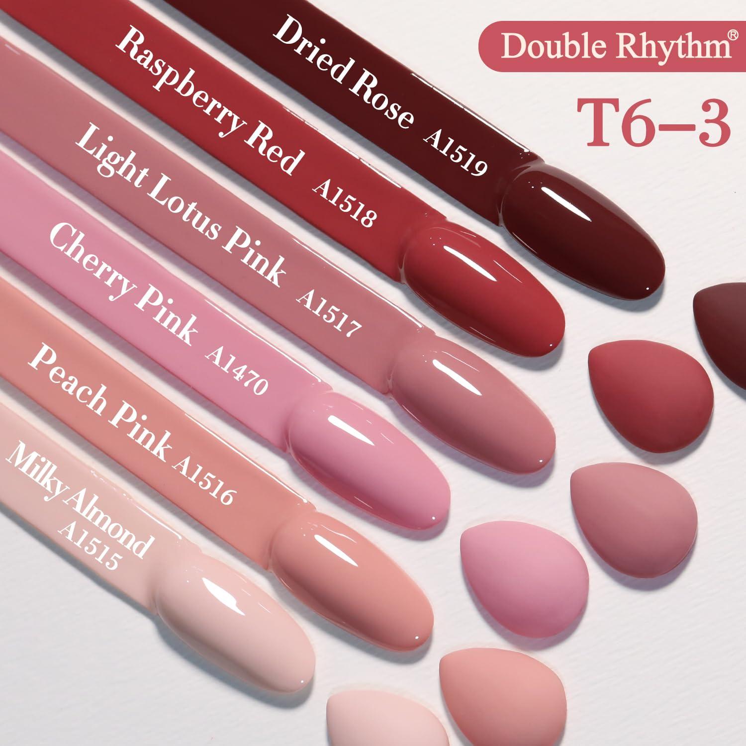 Kit de Esmalte en Gel 6 Piezas 15ml Double Rhythm - Colores Variados