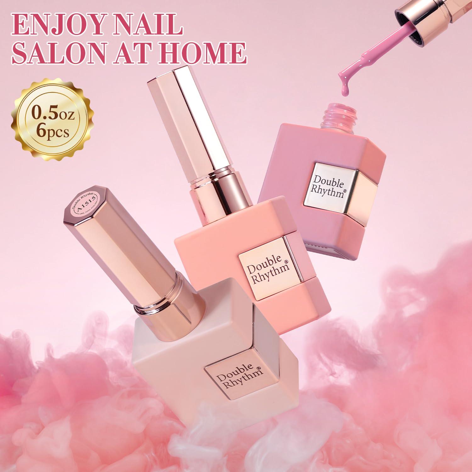 Kit de Esmalte en Gel 6 Piezas 15ml Double Rhythm - Colores Variados