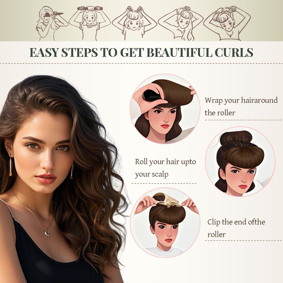 Rizador de Cabello Sin Calor ARWVOA 3 Varillas Verde