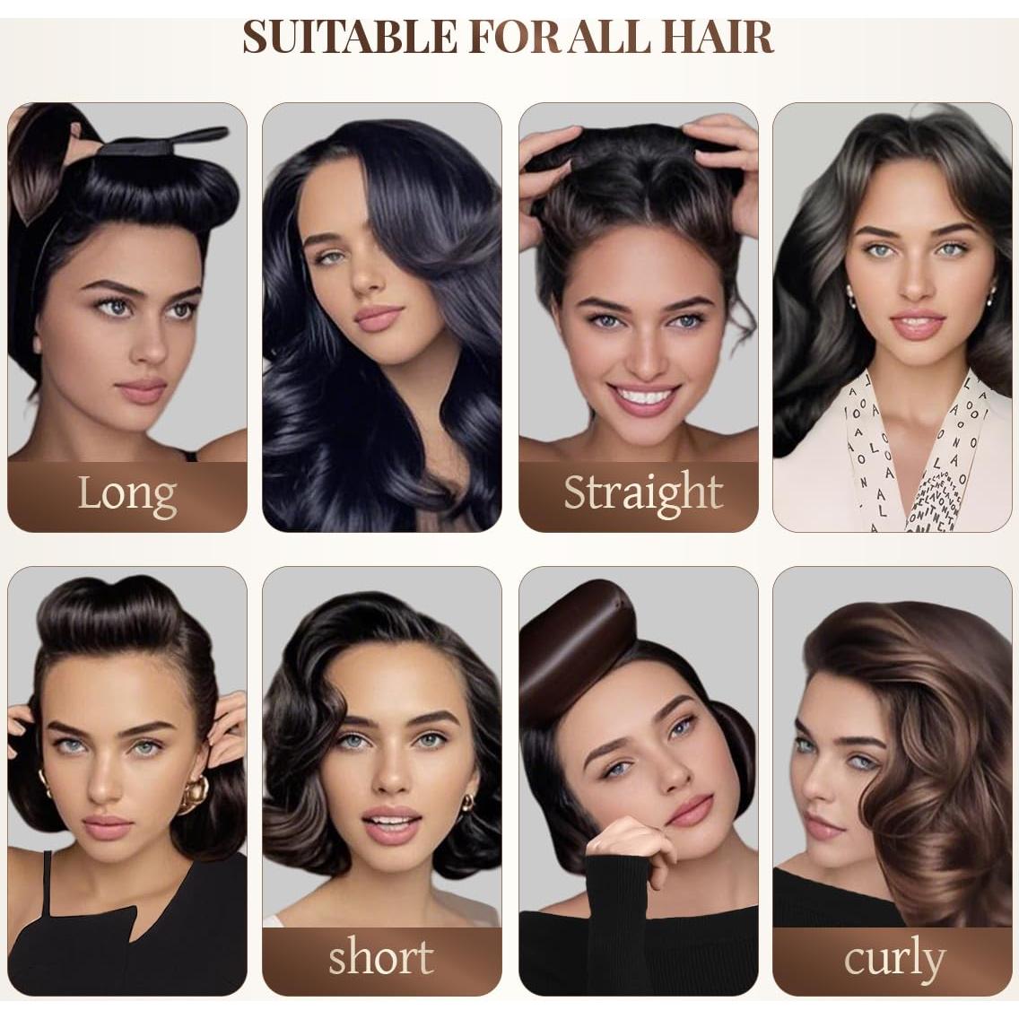 Rizador de Cabello Sin Calor ARWVOA 3 Varillas Verde