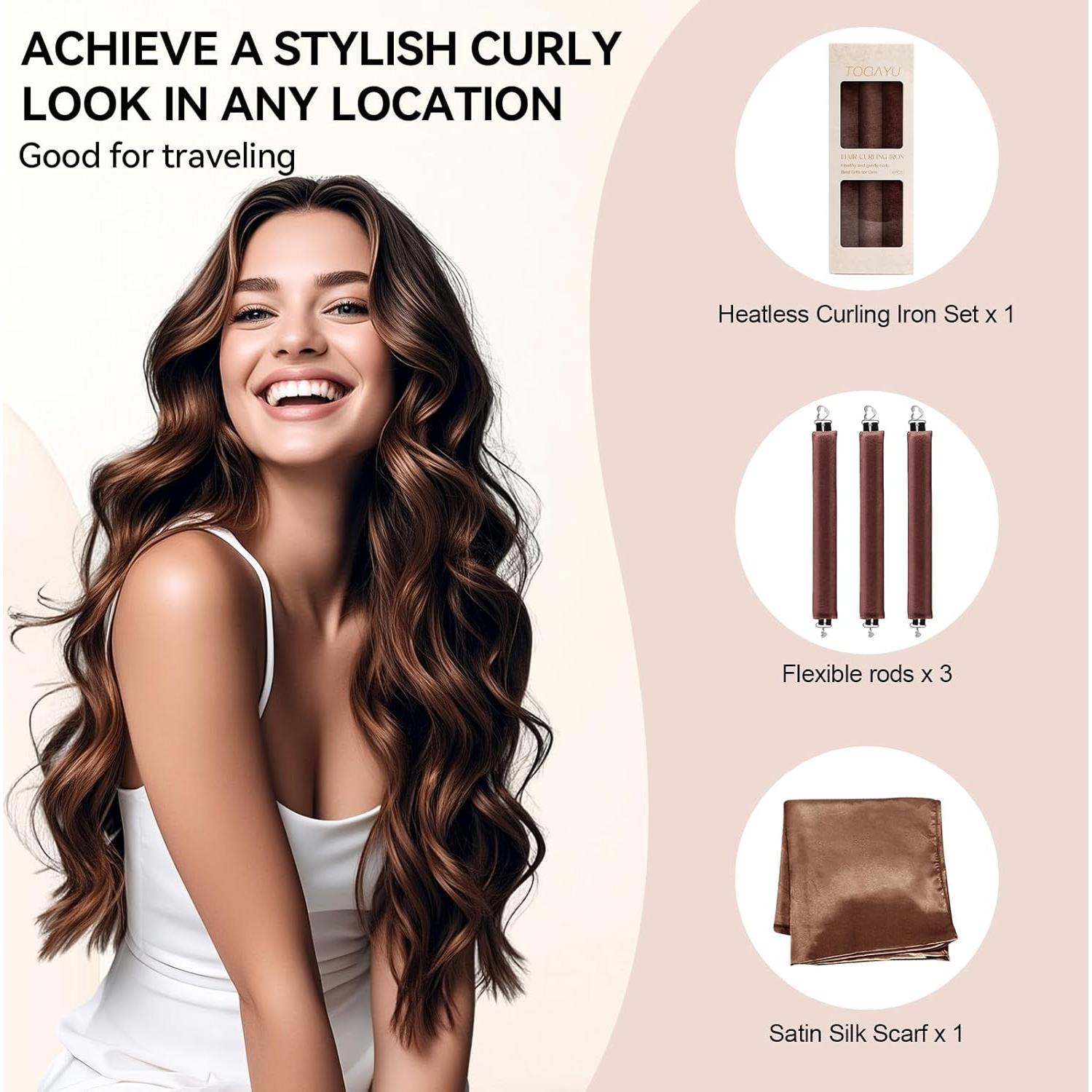 Set de Rulos de Terciopelo Sin Calor Togayu - 3 Piezas