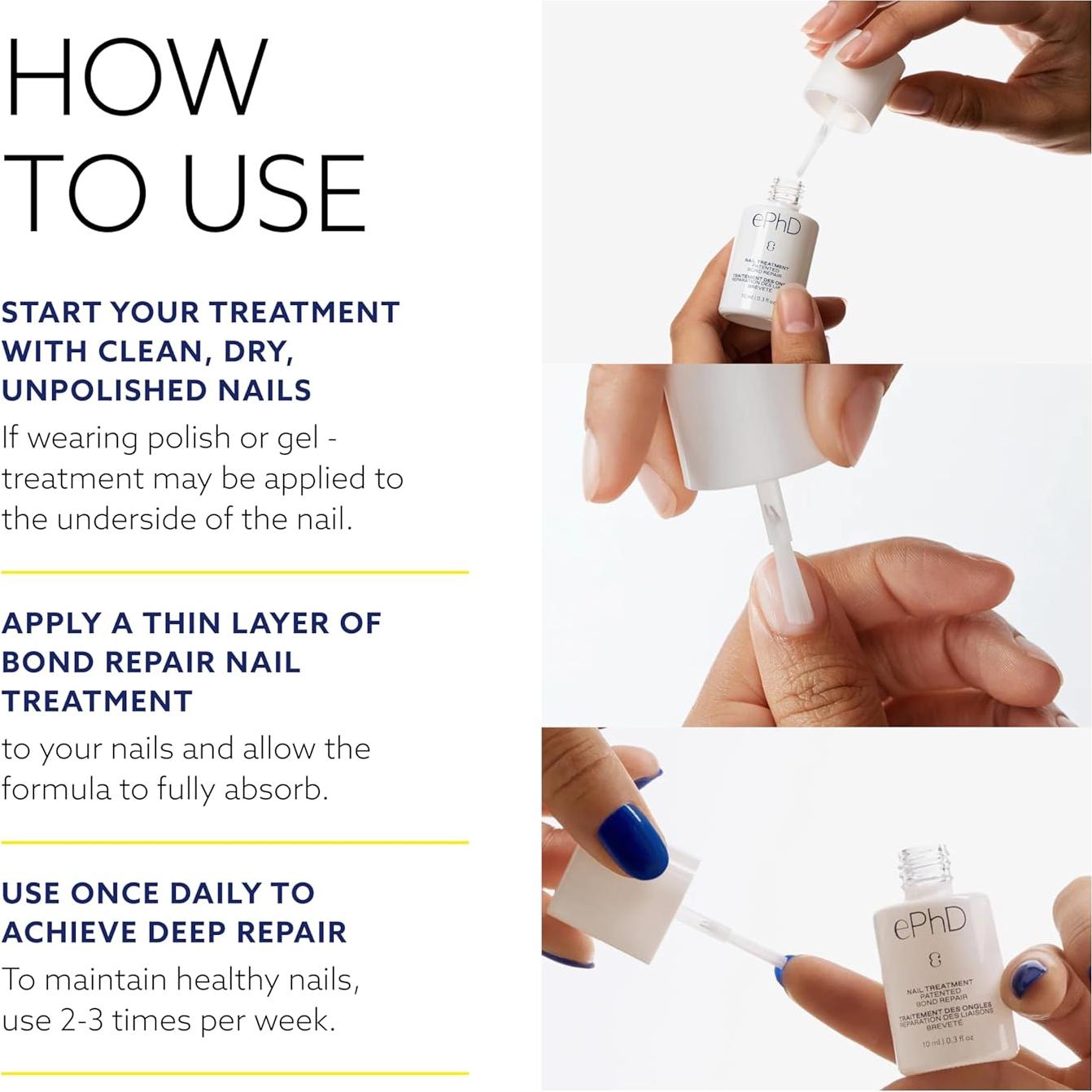 Tratamiento de Uñas ePhD Bond Repair 60ml - Fortalece y Restaura