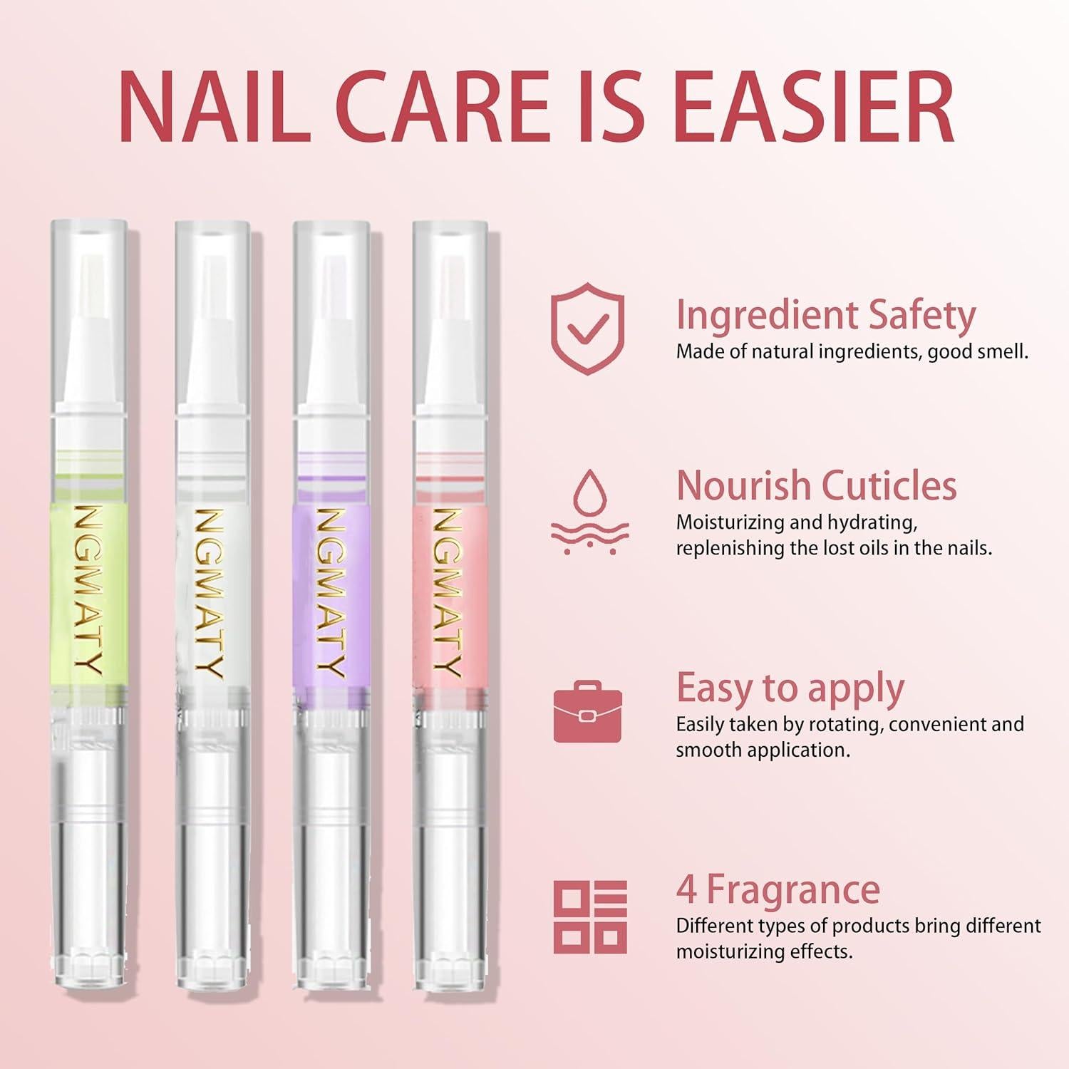 Bolígrafo Nutritivo para Cutículas NGMATY 2ml Aroma Rosa