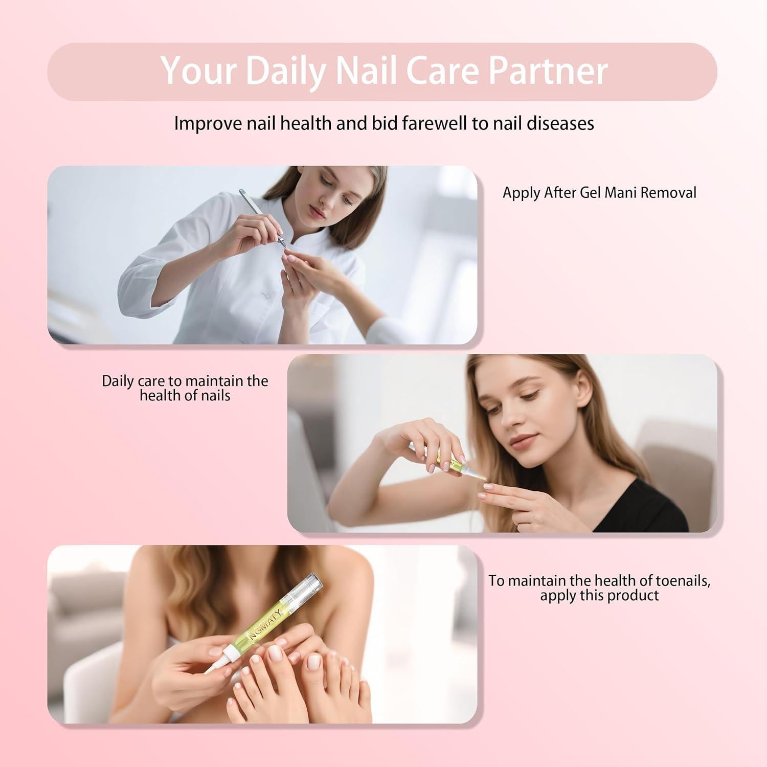 Bolígrafo Nutritivo para Cutículas NGMATY 2ml Aroma Rosa