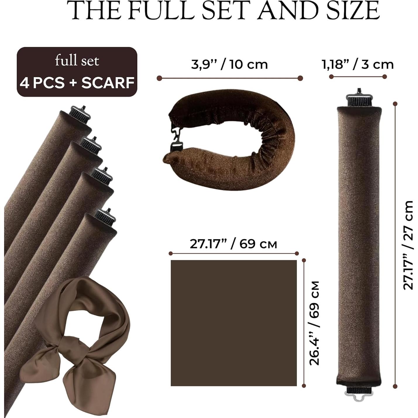 Rizadores de Cabello Sin Calor Terciopelo - Set 4 Piezas