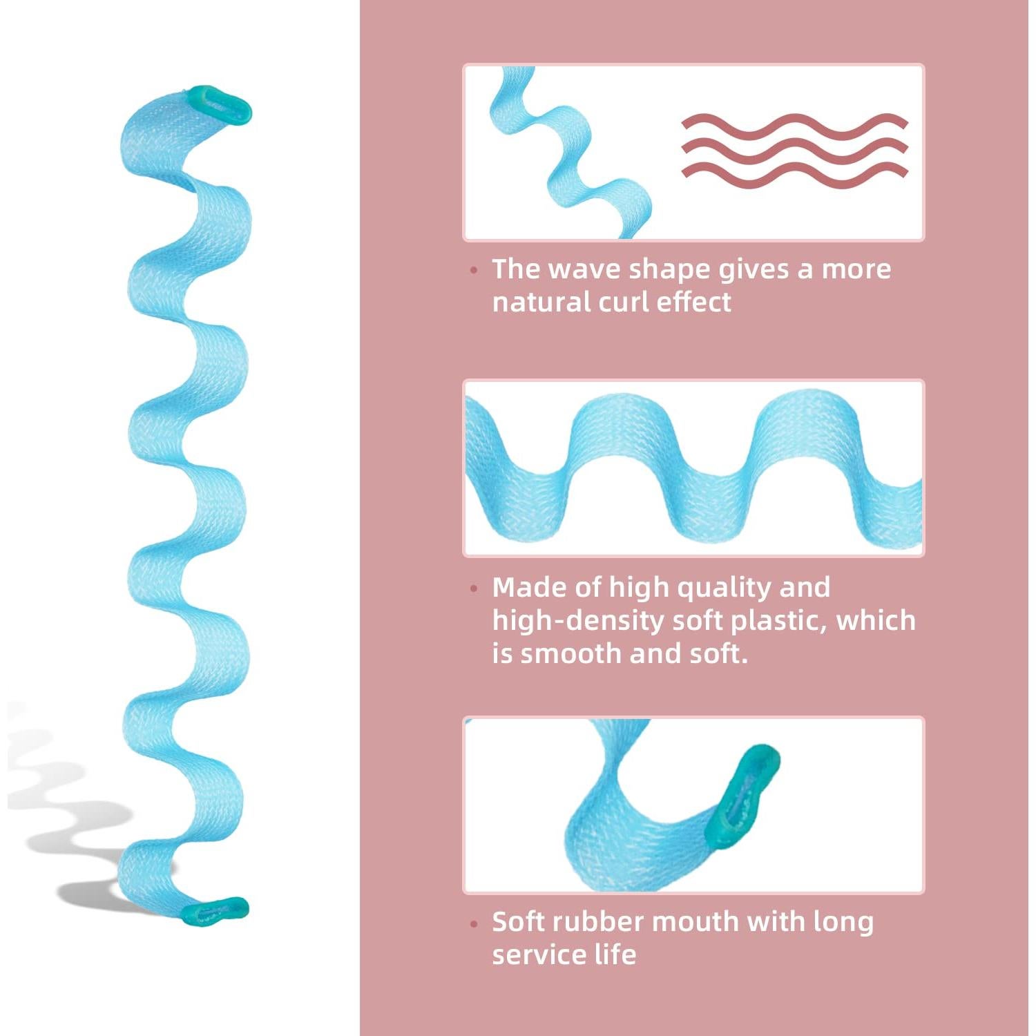 30 Rulos de Pelo Sin Calor Essenergi para Ondas Naturales