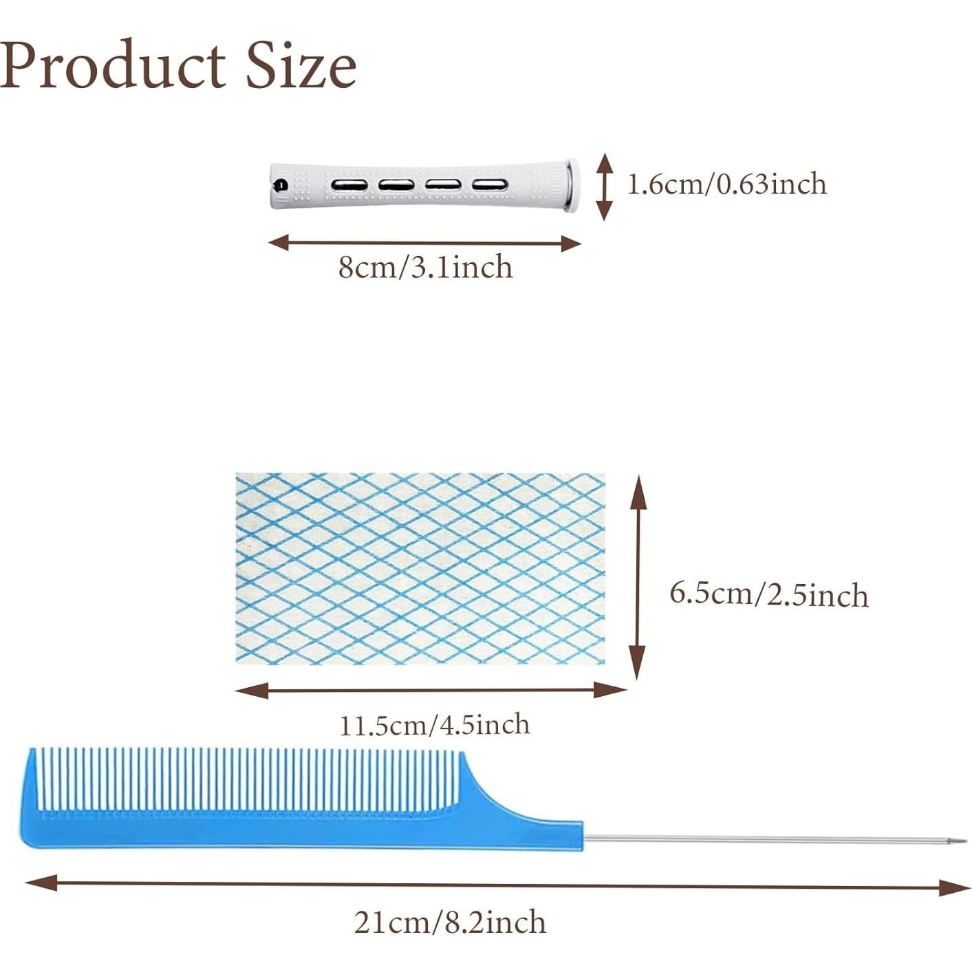 Juego de Rulos de Plástico MOODKEY 48pcs 1.6cm Sin Calor