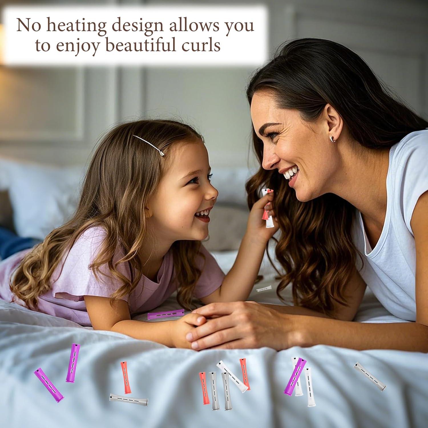 Juego de Rulos de Plástico MOODKEY 48pcs 1.6cm Sin Calor