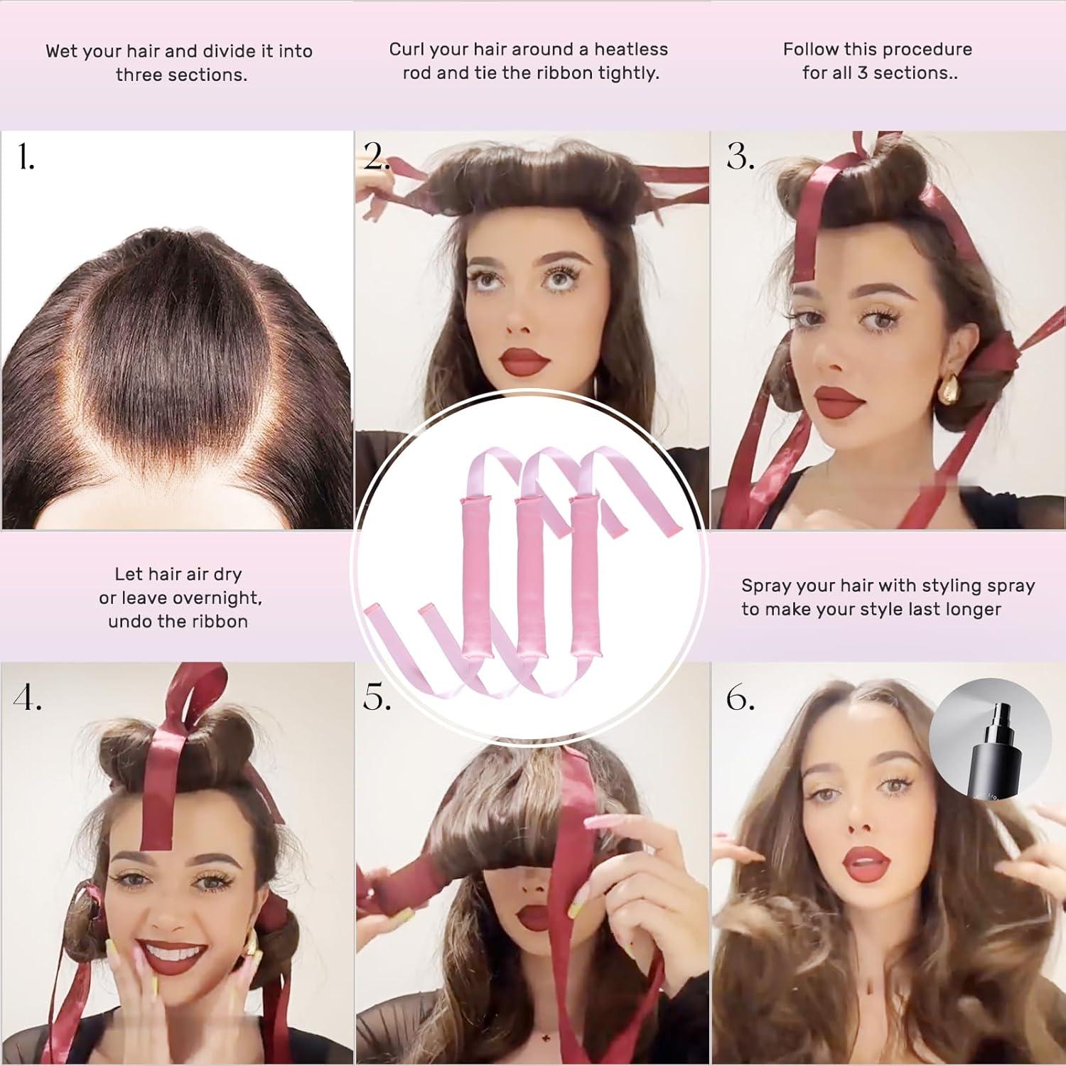 Set de Rulos Sin Calor SNAIL GARDEN 3 Piezas + Gorro de Satén