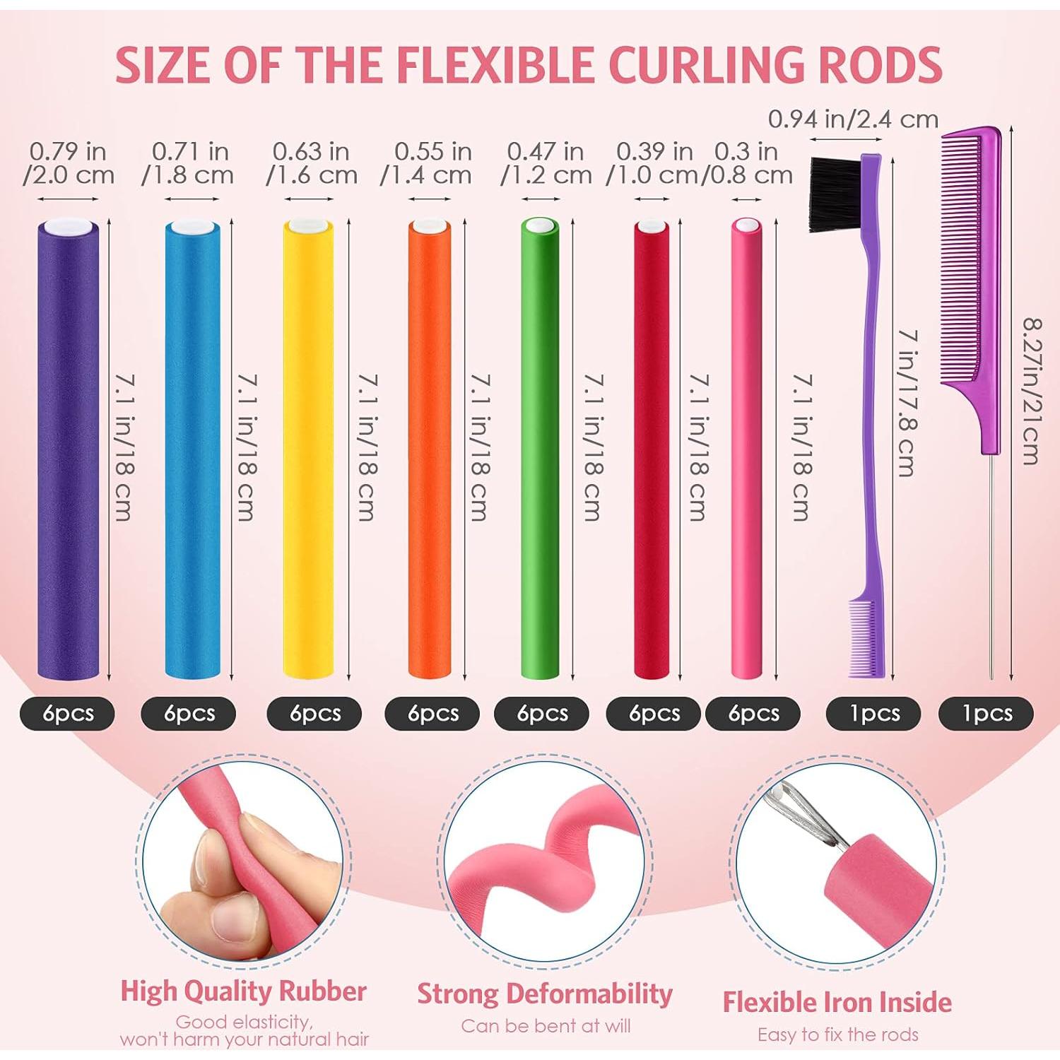 Conjunto de 44 Piezas de Rizadores Sin Calor Syhood