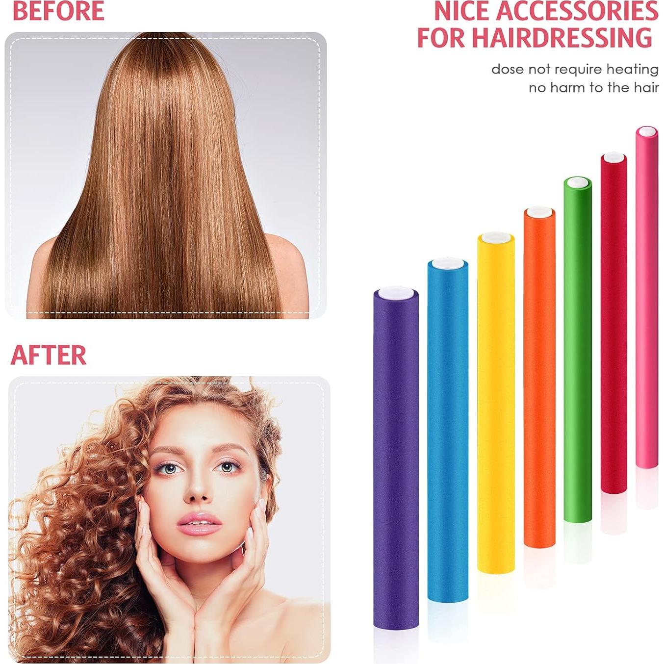 Conjunto de 44 Piezas de Rizadores Sin Calor Syhood