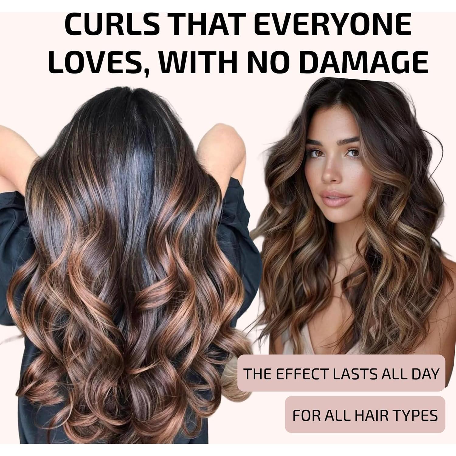 Rizador Sin Calor bxigm - Conjunto 3 Varillas y Bufanda