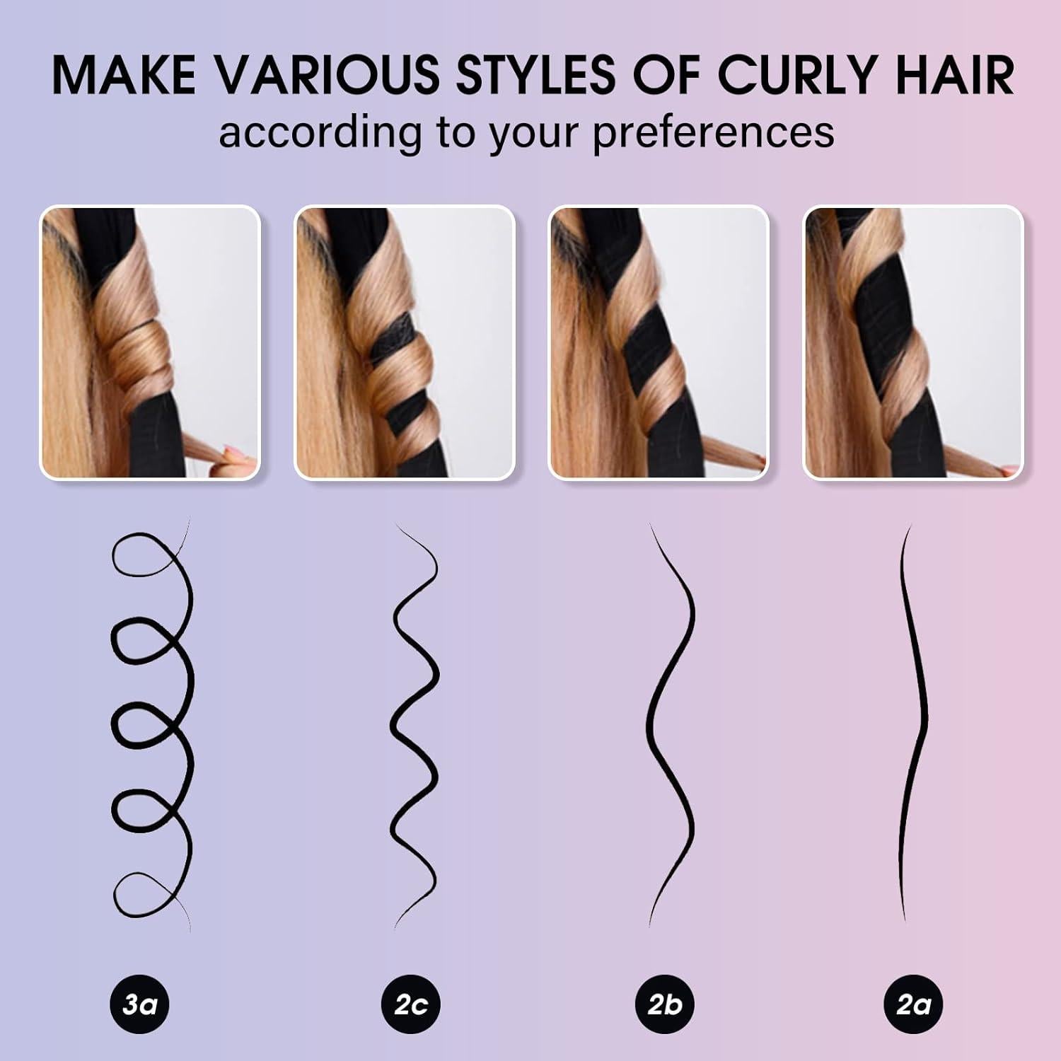 Rulos de Pelo Sin Calor CEKEME Jumbo 4 Piezas Algodón