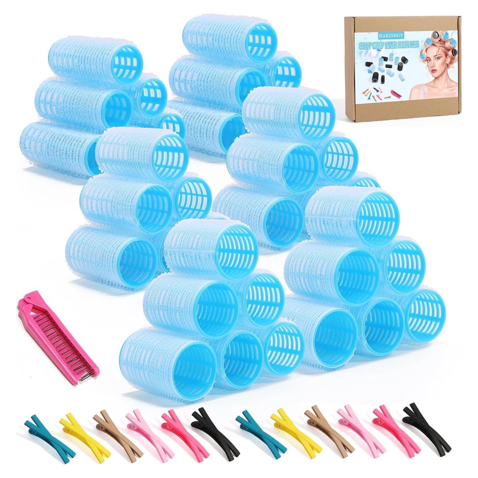 Kit de Rulos Autoadhesivos Sin Calor HAKINBOT - 36 Rulos 3 Tamaños