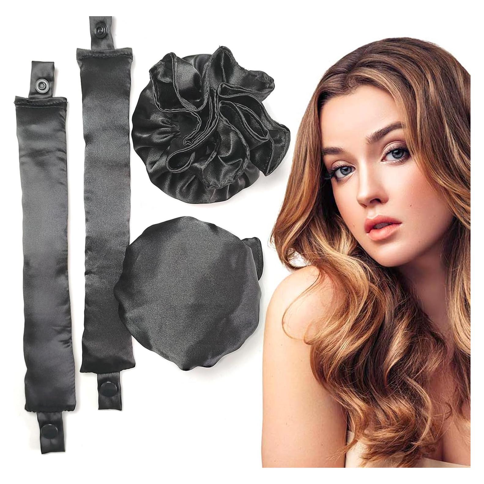 Rizadores de cabello sin calor BLINKEEN - 2 Sets Negro