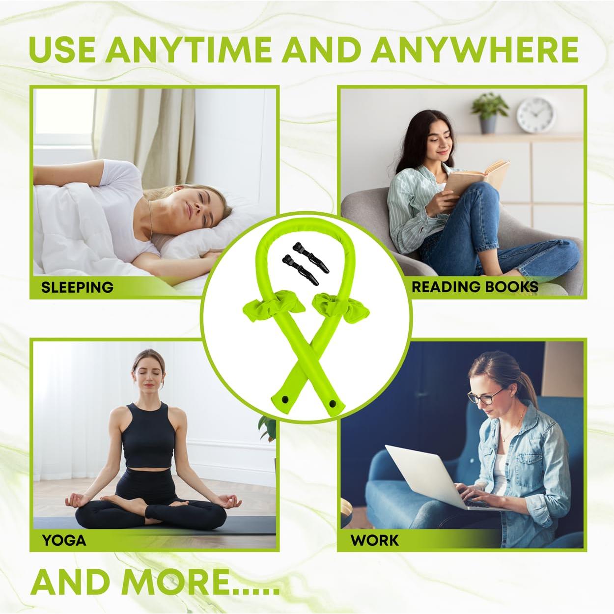 Juego de Rizador de Cabello Sin Calor Elobara - Banda para Rizar