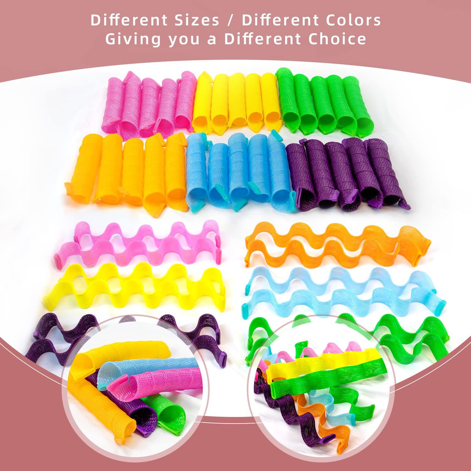 Kit 60 Rulos de Pelo Sin Calor Essenergi 30 cm 2 Estilos