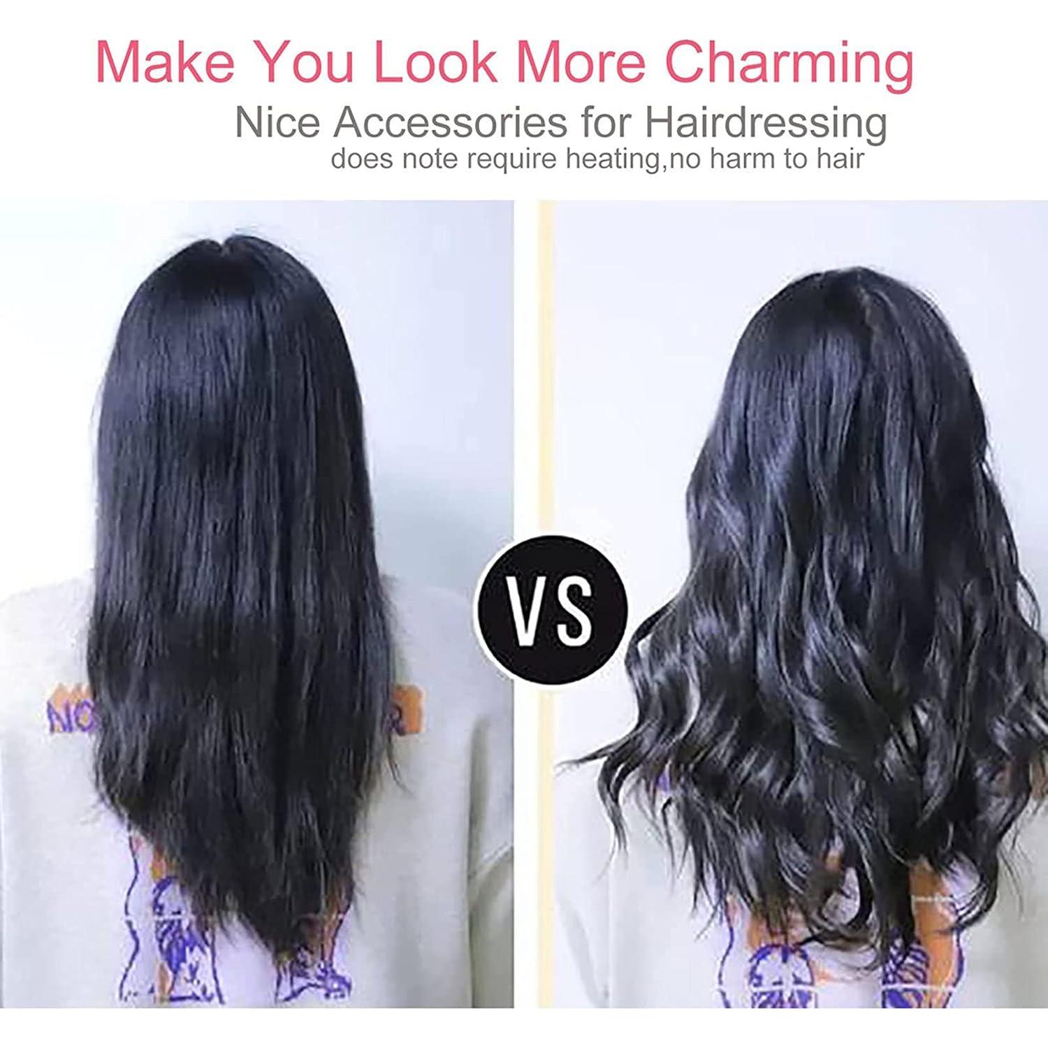 Juego de 38 Varillas Flexibles para Rizar Cabello Rosa 24cm