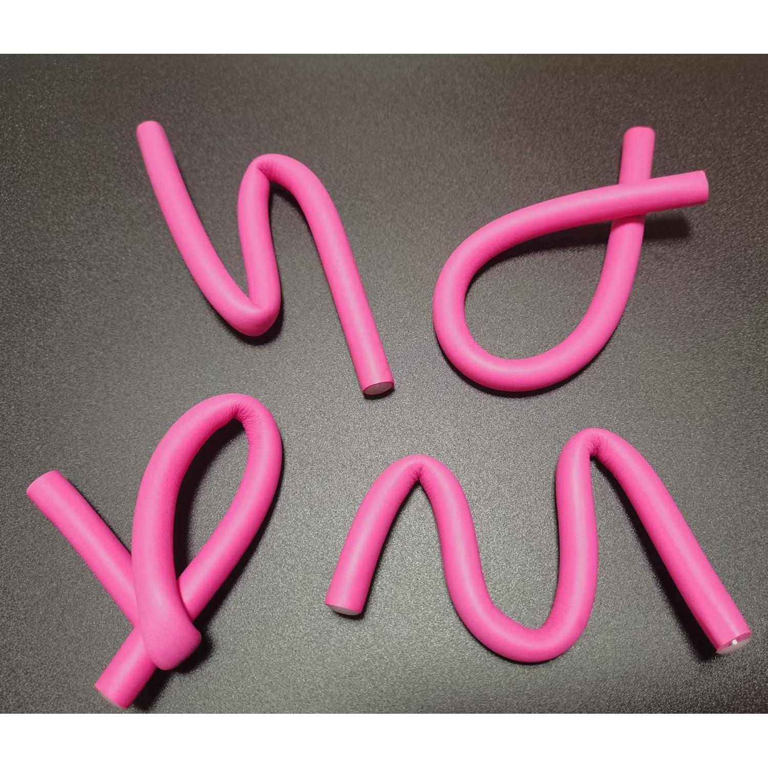 Juego de 38 Varillas Flexibles para Rizar Cabello Rosa 24cm