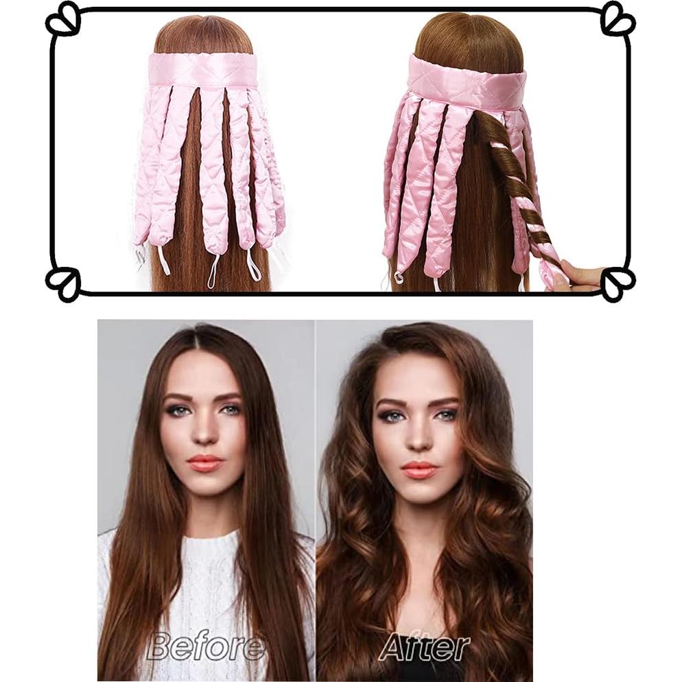 Rizador de Cabello Sin Calor JYHi, Diadema Ajustable, Negro