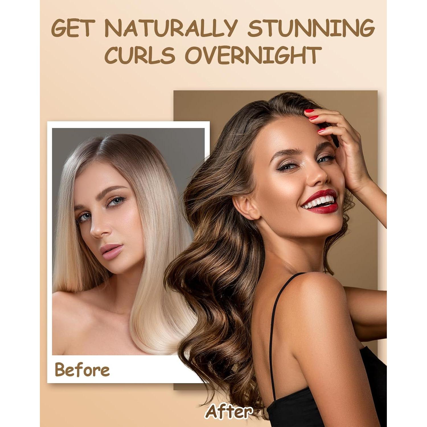 Rizador de Cabello Sin Calor BLAAROOM Jumbo Rojo Rosa 3 Piezas