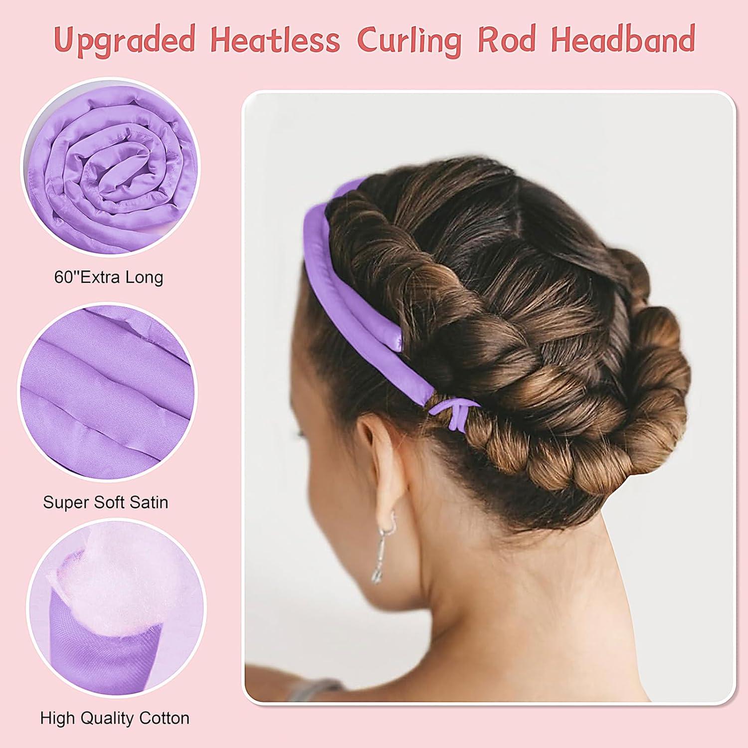 Diadema para Rizar Sin Calor Flylipu 60" (152.4 cm) Púrpura