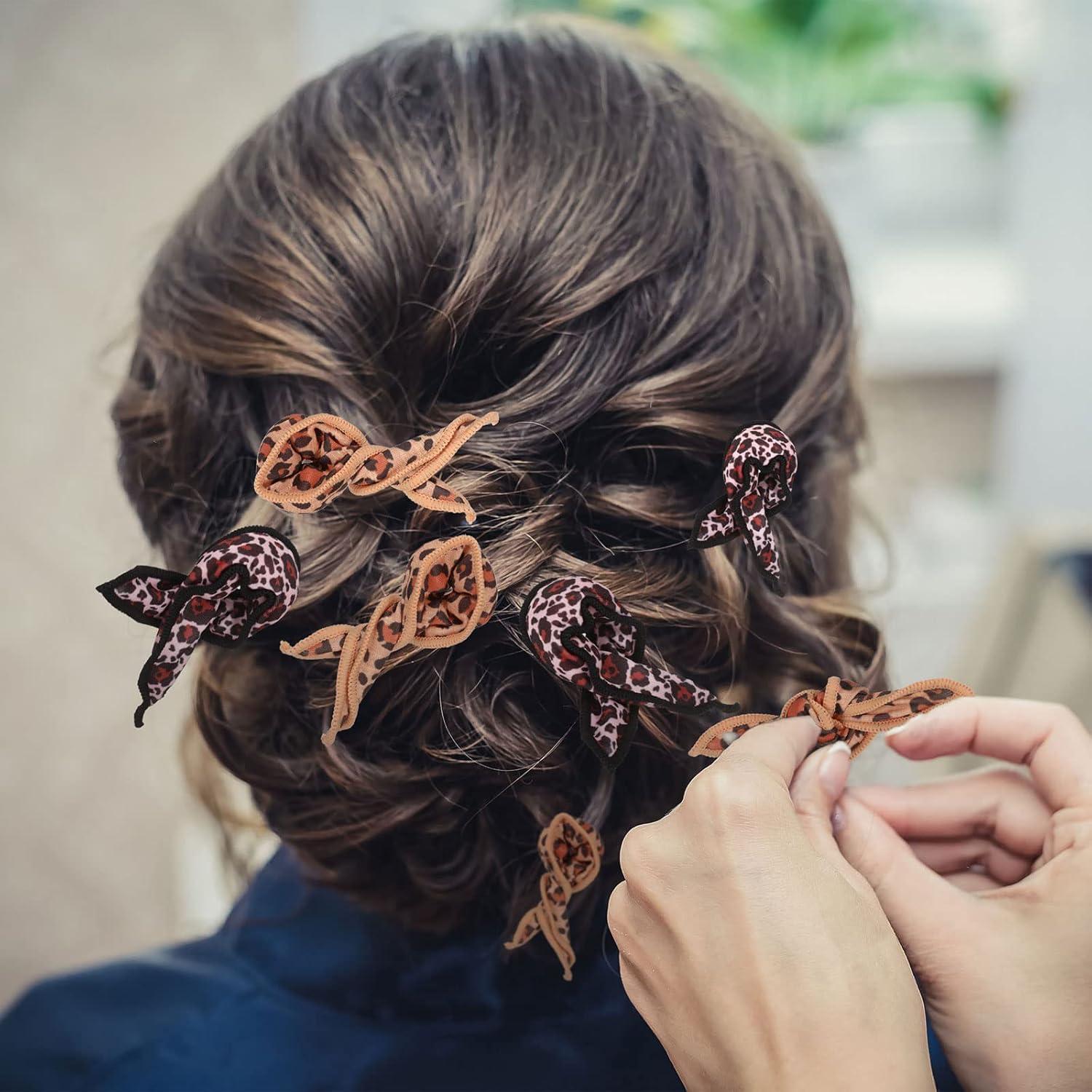 Rulos Suaves para Cabello Bememo 40 Piezas Sin Calor Leopardo