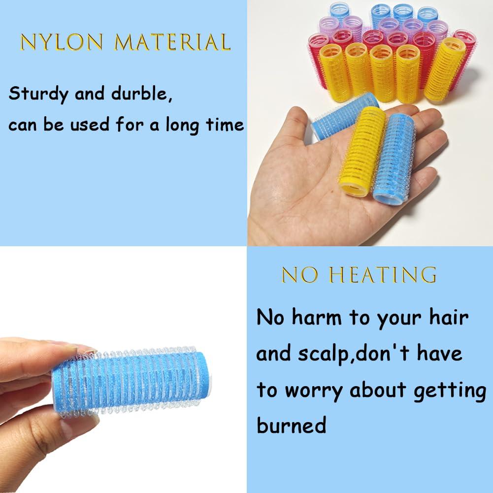 Rulos Autoadhesivos ZMD 18 Pcs Rosa 6.1 x 2.0 cm Sin Calor