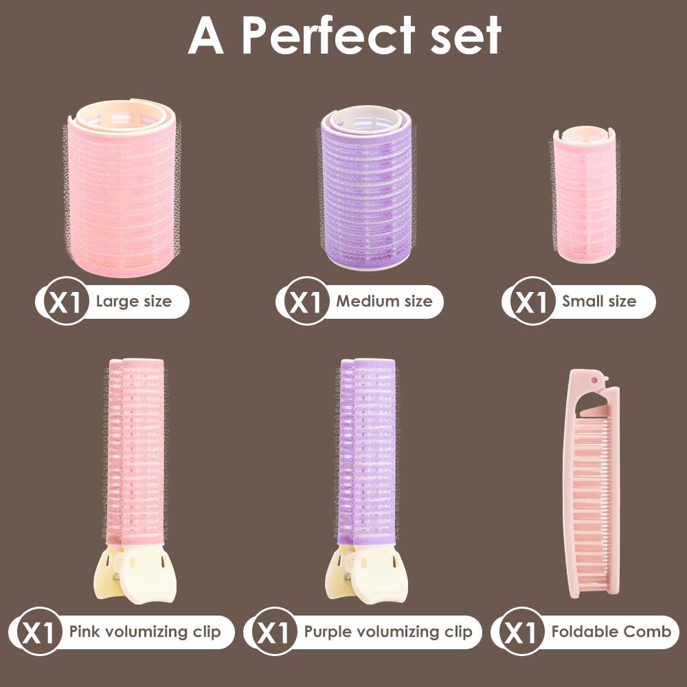Juego de Rulos para Cabello WALLFID 6 Piezas Voluminizador